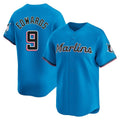 Leonaf M.Marlins #9 Xavier Edwards Player Blue Home Limited Stitched Jerseys