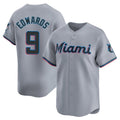 Leonaf M.Marlins #9 Xavier Edwards Player Gray Home Limited Stitched Jerseys