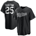 Leonaf M.Twins #25 Byron Buxton Player Black Home Game Stitched Jerseys