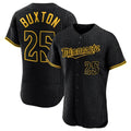 Leonaf M.Twins #25 Byron Buxton Player Black Snake Skin City Home Limited Elite Stitched Jerseys