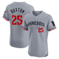Leonaf M.Twins #25 Byron Buxton Player Gray Home Limited Elite Stitched Jerseys