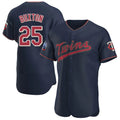 Leonaf M.Twins #25 Byron Buxton Player Navy 60th Home Limited Elite Stitched Jerseys