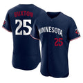 Leonaf M.Twins #25 Byron Buxton Player Navy Replica Home Limited Elite Stitched Jerseys