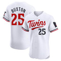 Leonaf M.Twins #25 Byron Buxton Player White Home Limited Elite Stitched Jerseys