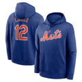 Leonaf NY.Mets #12 Francisco Lindor Player Royal Club Pullover Hoodie Game Stitched Jerseys