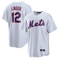 Leonaf NY.Mets #12 Francisco Lindor Player White Home Game Stitched Jerseys