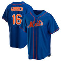 Leonaf NY.Mets #16 Dwight Gooden Player Royal Home Game Stitched Jerseys