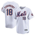 Leonaf NY.Mets #18 Darryl Strawberry Player White Home Limited Stitched Jerseys