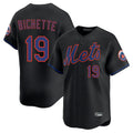 Leonaf NY.Mets #19 Bo Bichette Player Black Alternate Home Limited Stitched Jerseys