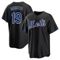 Leonaf NY.Mets #19 Bo Bichette Player Black Replica Home Game Stitched Jerseys