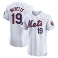 Leonaf NY.Mets #19 Bo Bichette Player White Home Limited Elite Stitched Jerseys
