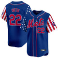 Leonaf NY.Mets #22 Juan Soto Player Royal 2025 Independence Day Vapor Premier Limited  Stitched Jerseys