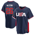 Leonaf NY.Mets #26 Nolan McLean Player Navy USA 2026 World Classic Home Limited Stitched Jerseys