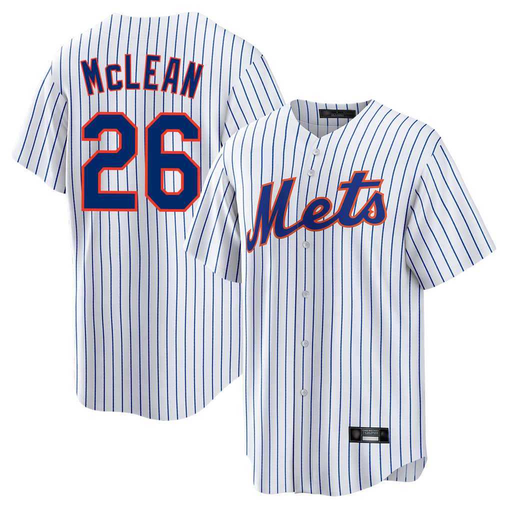 Leonaf NY.Mets #26 Nolan McLean Player White Home Game Stitched Jerseys