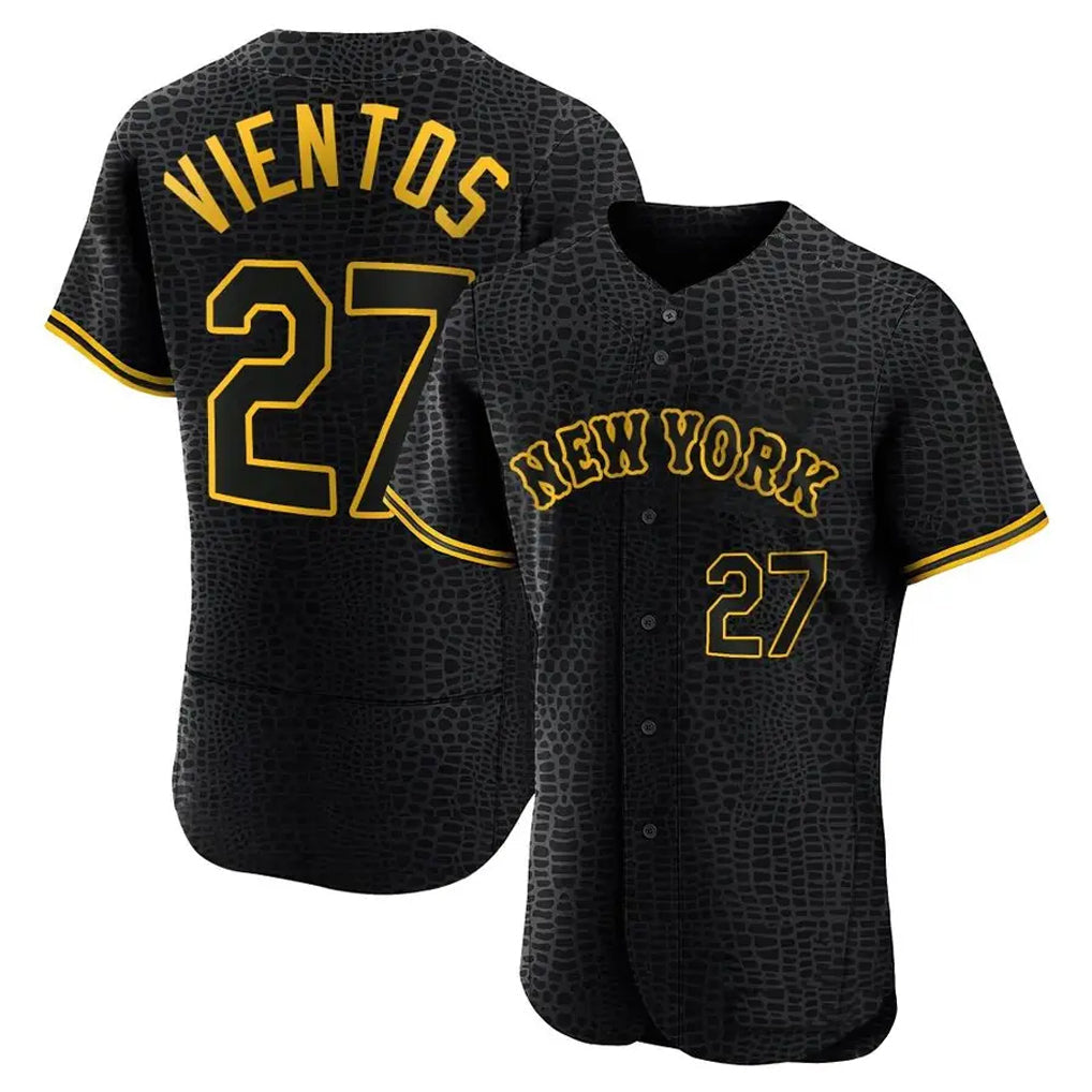 Leonaf NY.Mets #27 Mark Vientos Player Black Snake Skin City Home Limited Elite Stitched Jerseys
