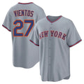Leonaf NY.Mets #27 Mark Vientos Player Gray Road Home Game Stitched Jerseys