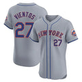 Leonaf NY.Mets #27 Mark Vientos Player Gray Road Limited Elite Home Stitched Jerseys