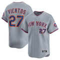 Leonaf NY.Mets #27 Mark Vientos Player Gray Road Limited Home Stitched Jerseys