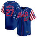 Leonaf NY.Mets #27 Mark Vientos Player Royal 2025 Independence Day Vapor Premier Limited  Stitched Jerseys