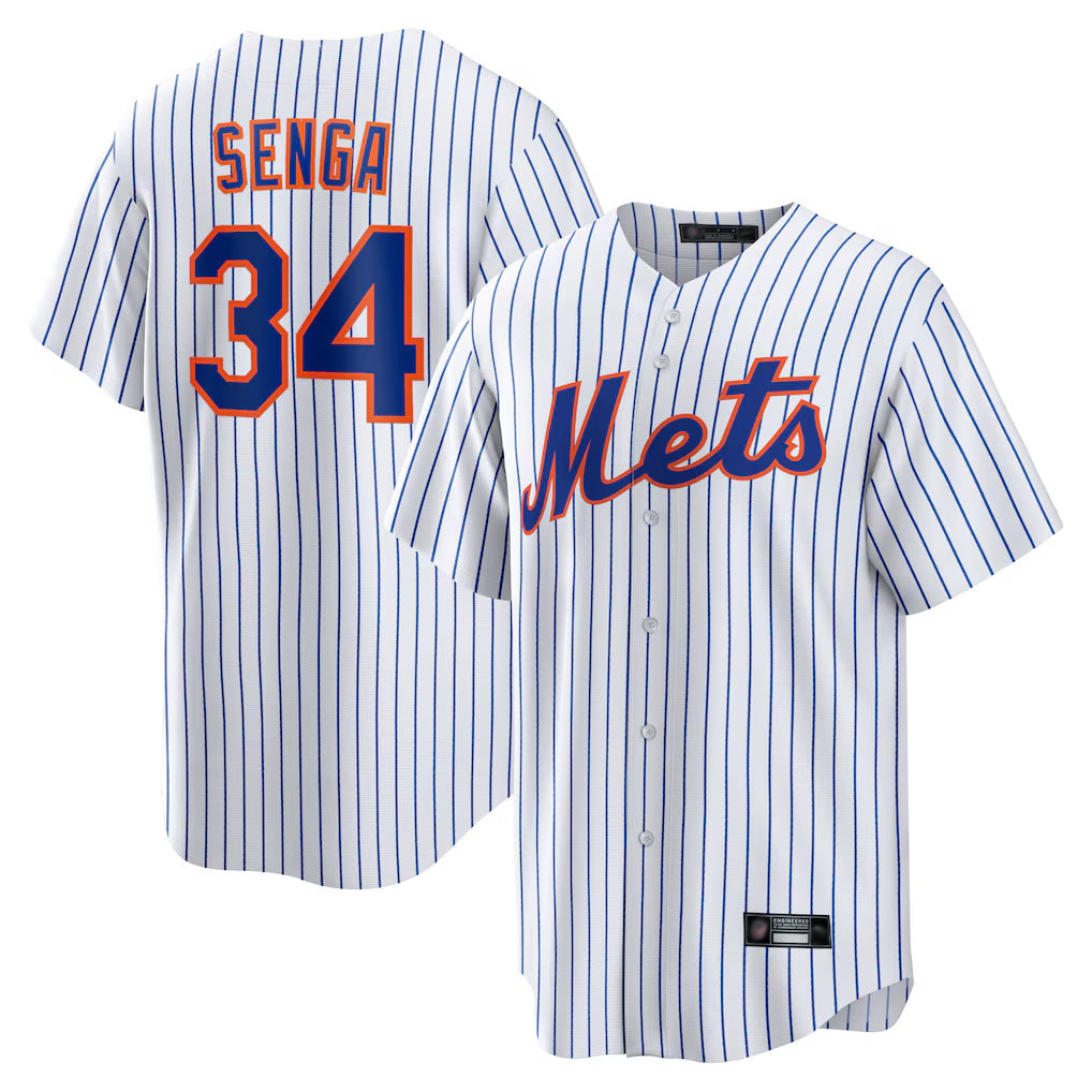 Leonaf NY.Mets #34 Kodai Senga Player White Home Replica Stitched Jerseys