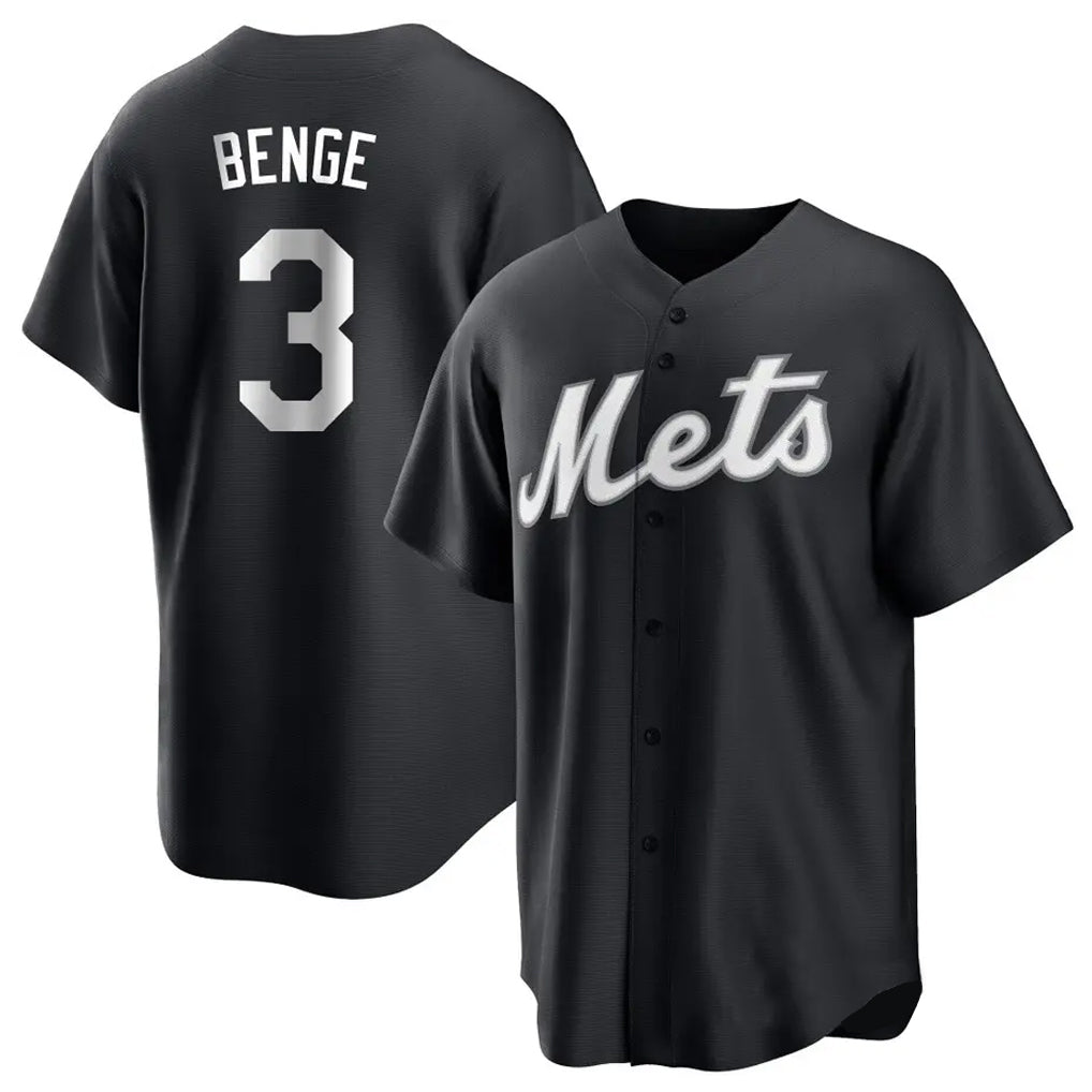 Leonaf NY.Mets #3 Carson Benge Player Black Home Game Stitched Jerseys