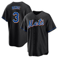 Leonaf NY.Mets #3 Carson Benge Player Black Replica Home Game Stitched Jerseys