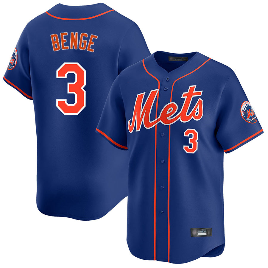 Leonaf NY.Mets #3 Carson Benge Player Royal Home Limited Stitched Jerseys