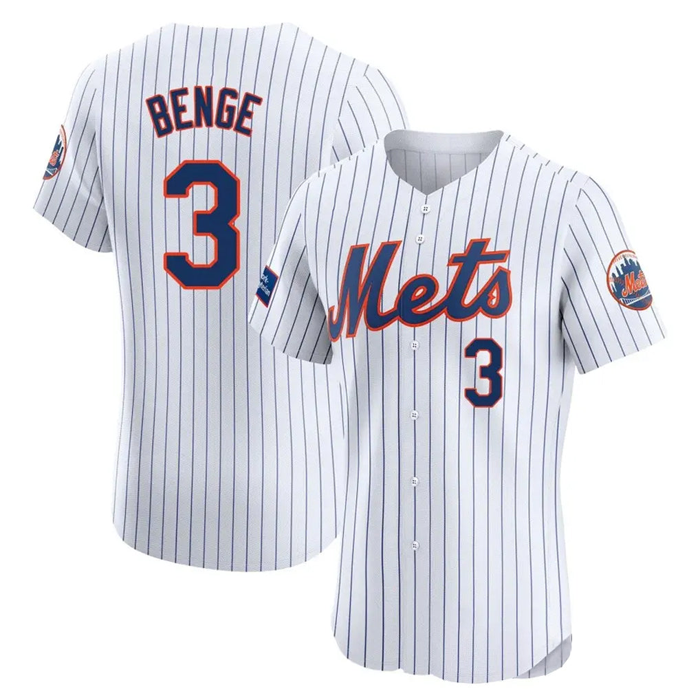 Leonaf NY.Mets #3 Carson Benge Player White Home Limited Elite Stitched Jerseys