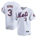 Leonaf NY.Mets #3 Carson Benge Player White Home Replica Stitched Jerseys