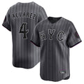 Leonaf NY.Mets #4 Francisco Alvarez Player Gray City Connect Limited Stitched Jerseys