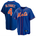 Leonaf NY.Mets #4 Francisco Alvarez Player Royal Home Game Stitched Jerseys