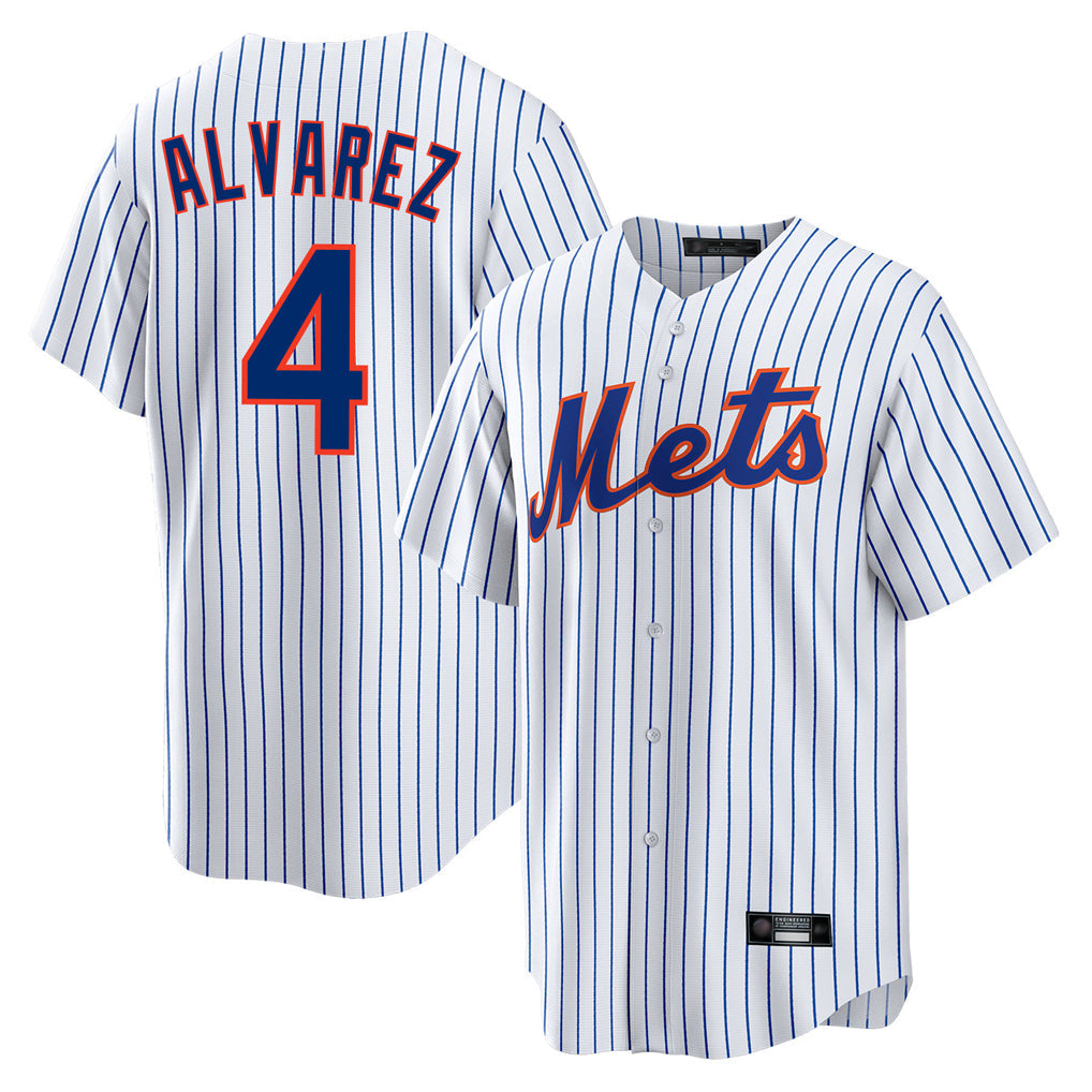 Leonaf NY.Mets #4 Francisco Alvarez Player White Home Game Stitched Jerseys