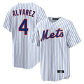 Leonaf NY.Mets #4 Francisco Alvarez Player White Home Game Stitched Jerseys
