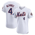 Leonaf NY.Mets #4 Francisco Alvarez Player White Home Limited Elite Stitched Jerseys