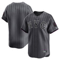 Leonaf NY.Mets Blank Player Gray City Connect Limited Stitched Jerseys