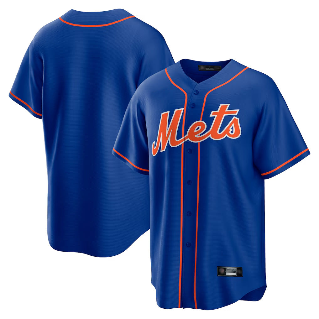 Leonaf NY.Mets Blank Player Royal Home Game Stitched Jerseys