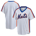 Leonaf NY.Mets Blank Player White Cooperstown Collection T-shirt Home Stitched Jerseys