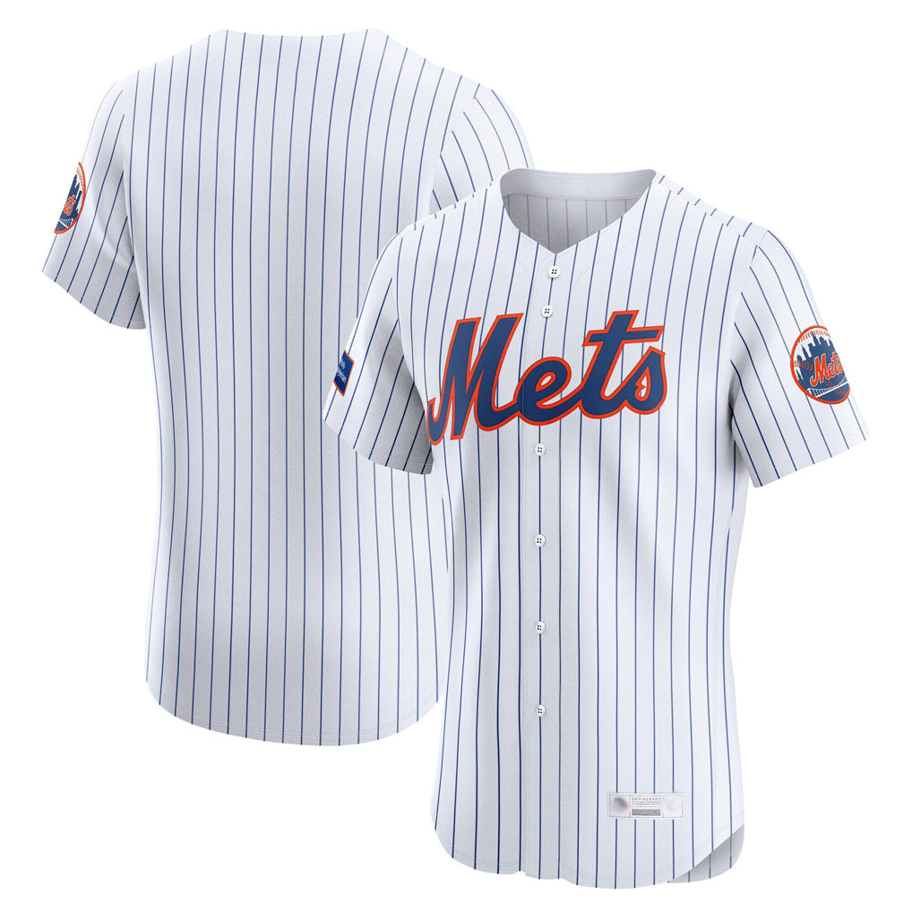 Leonaf NY.Mets Blank Player White Home Limited Elite Stitched Jerseys