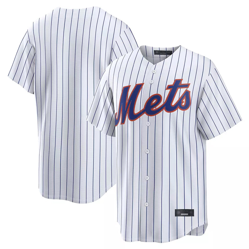 Leonaf NY.Mets Blank Player White Home Limited Stitched Jerseys