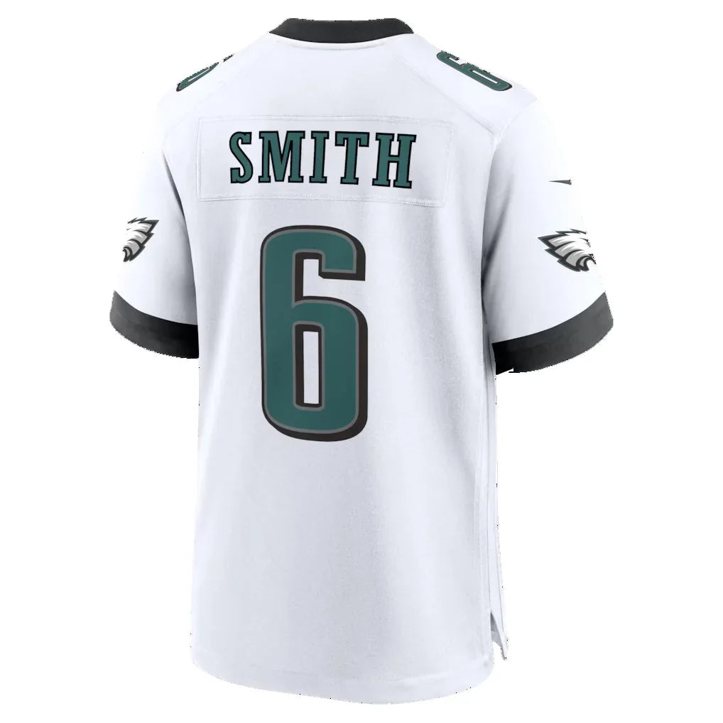 Leonaf P.Eagles #6 DeVonta Smith White Game Jersey