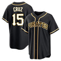 Leonaf P.Pirates #15 Oneil Cruz Player Black Fashion Out Home Game Stitched Jerseys