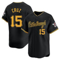 Leonaf P.Pirates #15 Oneil Cruz Player Black Home Limited Stitched Jerseys