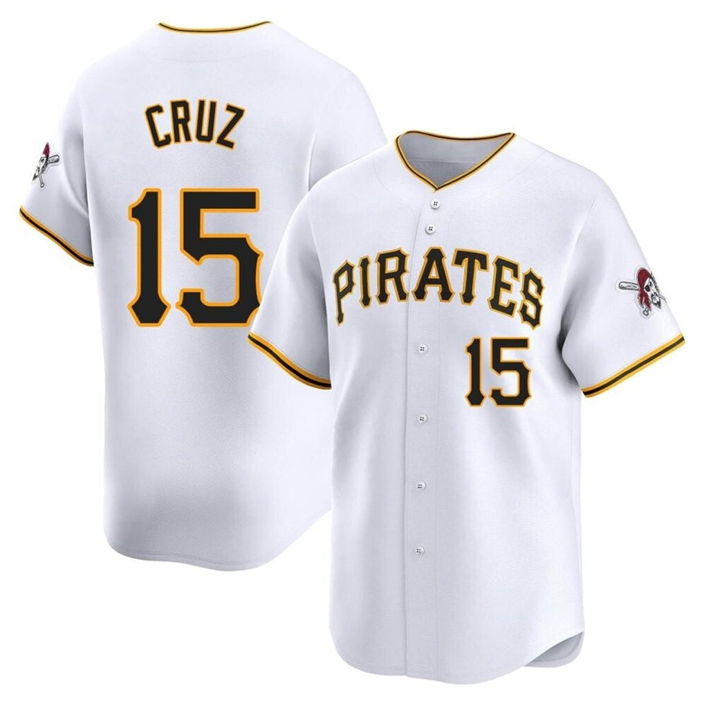 Leonaf P.Pirates #15 Oneil Cruz Player White Home Limited Stitched Jerseys