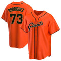 Leonaf SF.Giants #73 Randy Rodriguez Player Orange Home Game Stitched Jerseys