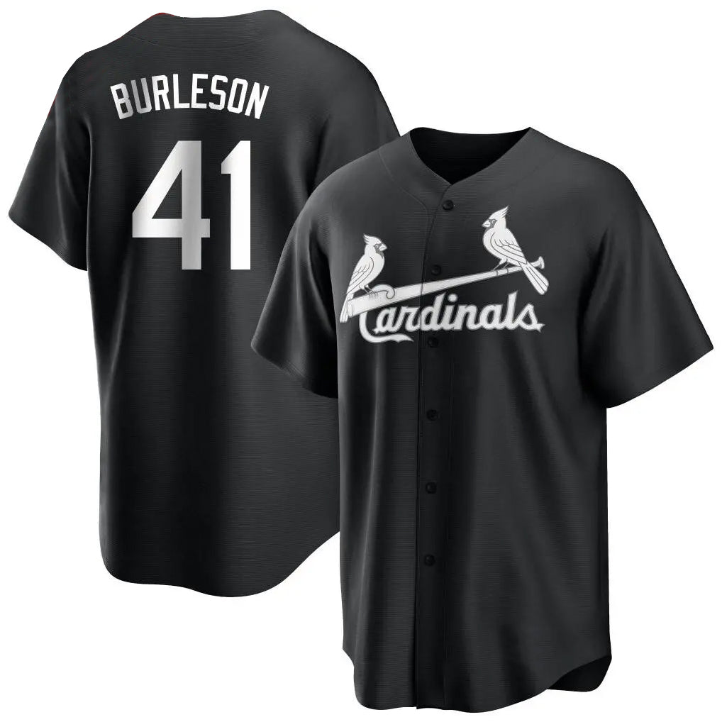 Leonaf St. Louis Cardinals #41 Alec Burlesona Player Black City Connect Home Limited Stitched Jerseys