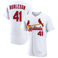 Leonaf St. Louis Cardinals #41 Alec Burlesona Player White Home Limited Elite Stitched Jerseys
