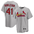 Leonaf St. Louis Cardinals #41 Alec Burlesona Player Gray Home Game Stitched Jerseys