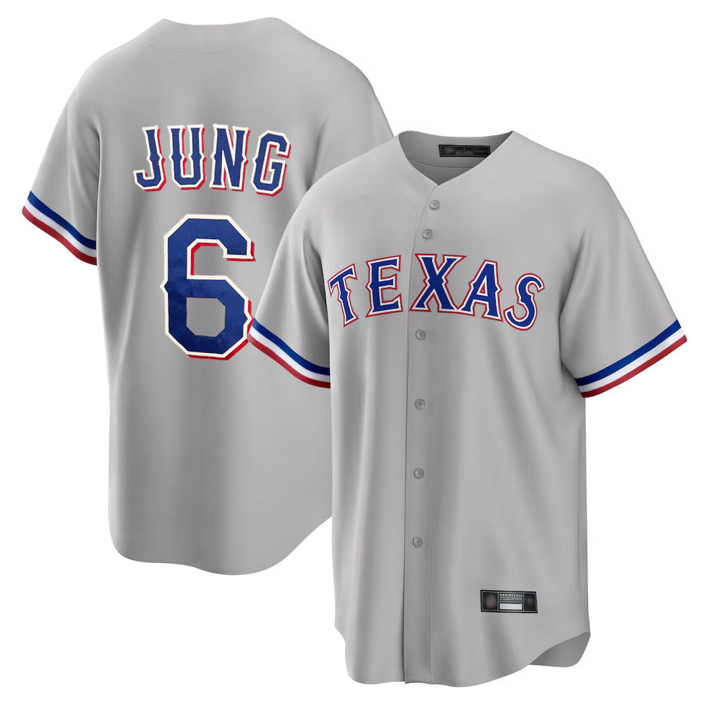 Leonaf T.Rangers #6 Josh Jung Player Gray Limited Home Stitched Jerseys