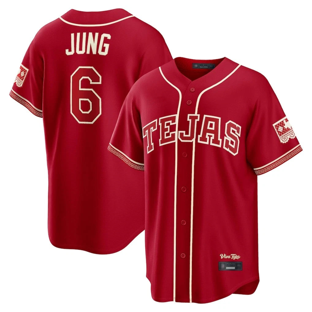 Leonaf T.Rangers #6 Josh Jung Player Red 2026 City Connect Limited Stitched Jerseys