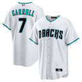 Leonaf A.Diamondbacks #7 Corbin Carroll Player White Replica Personalized Stitched Jerseys